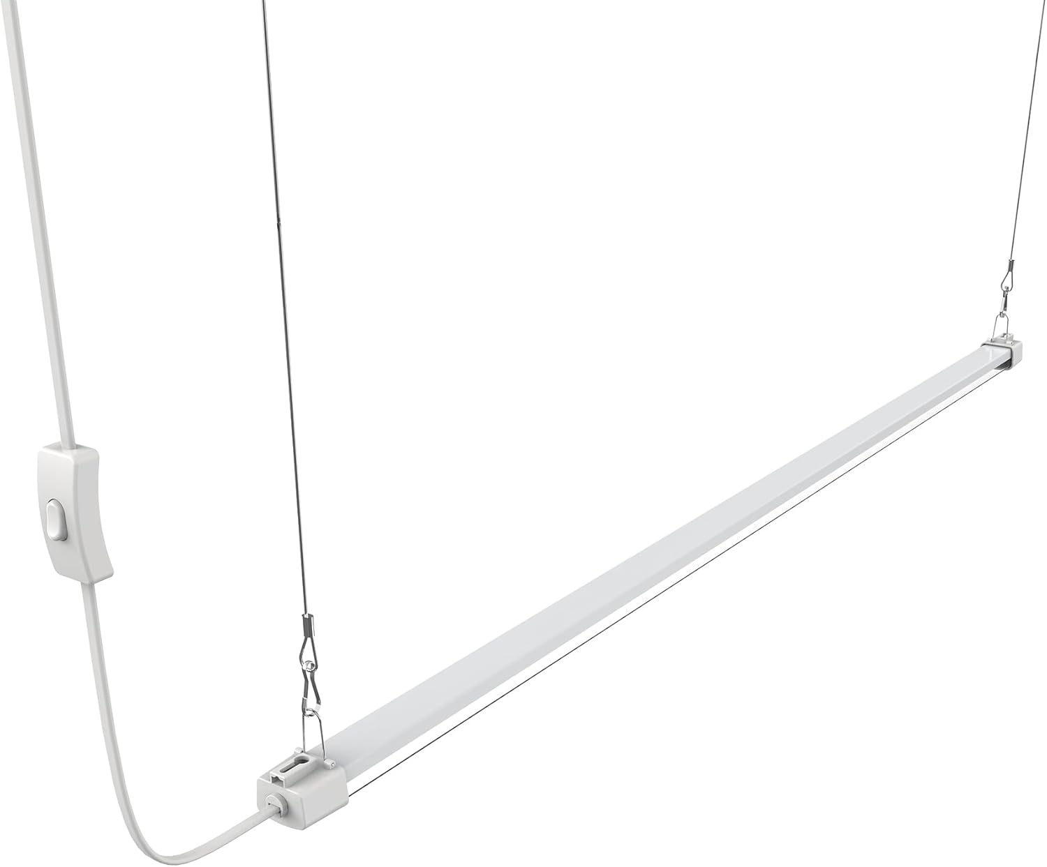 LED Grow Light 4FT Full Spectrum Compact Linkable Lighting Fixture for Indoor Greenhouse Year Round Plant Seedlings, Essential Grow Slim Hanging Suspended Strip